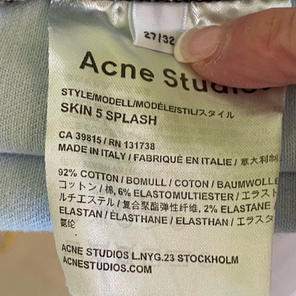 Acne Women's *Skin 5 Pocket* Jeans - Light Blue - Picture 10 of 10